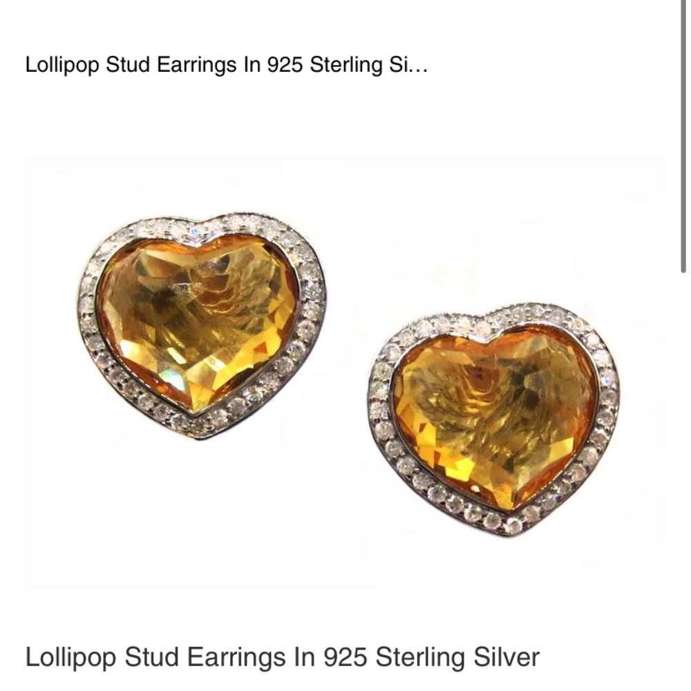 Ippolita Lollipop Orange Citrine/Diamond Earrings
